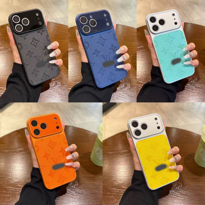 スマホケース  高級感レンズ保護付きスマホケース  ダブルV    耐衝撃・防振性能に優れ、高級感あふれるスマホケースで、iPhone13~17 に対応