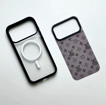 スマホケース  高級感分割式マグネットスマホケース  取り外し・交換可能  ダブルV  バックプレート＋ボトムケース  耐衝撃・防振性能に優れ、高級感あふれるスマホケースで、iPhone12~17 に対応