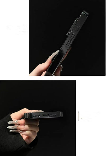 スマホケース  高級感ガラスパッチワーク柄スマホケース ダブルV   耐衝撃・防振性能に優れ、高級感あふれるスマホケースで、iPhone12~17 に対応