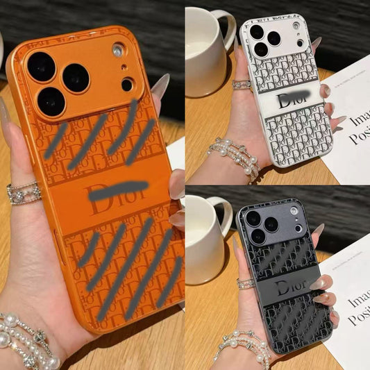 スマホケース  高級感レンズフィルム付きスマホケース ダブルDi**   耐衝撃・防振性能に優れ、高級感あふれるスマホケースで、iPhone12~17 に対応