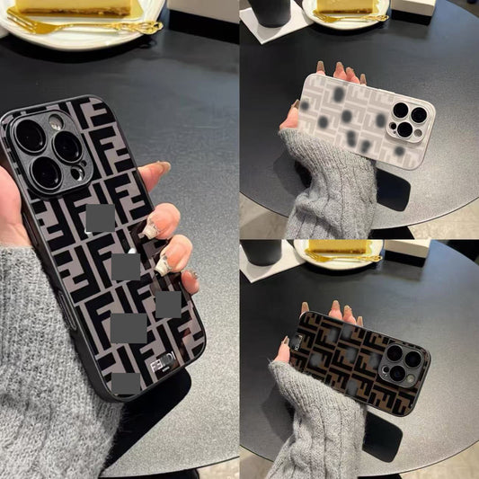 スマホケース  高級感ガラス質感スマホケース ダブルFEN**   耐衝撃・防振性能に優れ、高級感あふれるスマホケースで、iPhone12~17 に対応