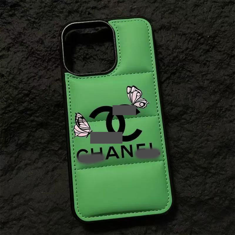 スマホケース  高級感ダウンジャケット風スマホケース  ダブルC   耐衝撃・防振性能に優れ、高級感あふれるスマホケースで、iPhone12~17 に対応