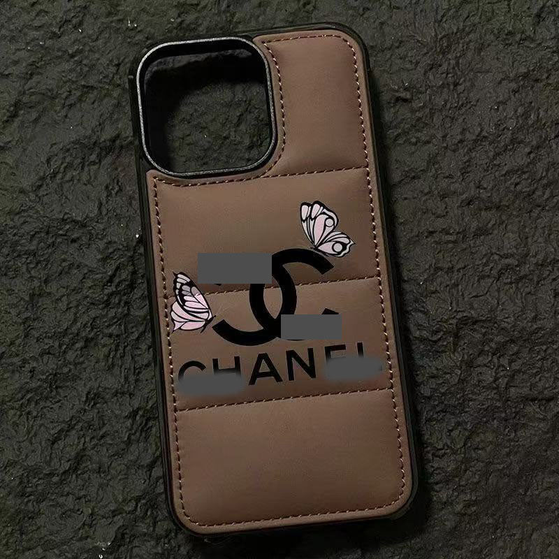 スマホケース  高級感ダウンジャケット風スマホケース  ダブルC   耐衝撃・防振性能に優れ、高級感あふれるスマホケースで、iPhone12~17 に対応