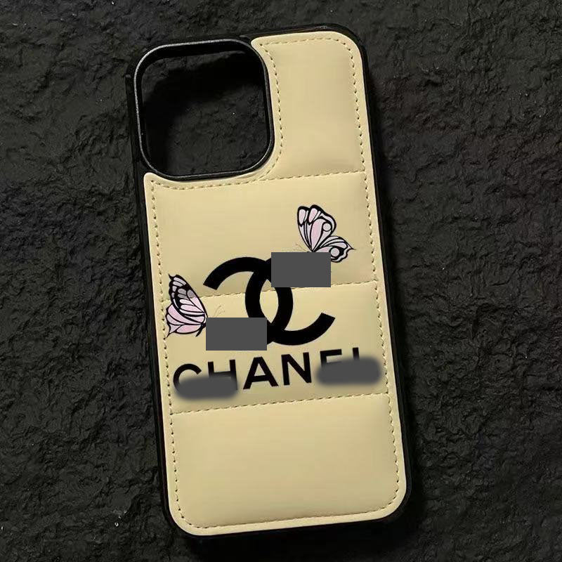 スマホケース  高級感ダウンジャケット風スマホケース  ダブルC   耐衝撃・防振性能に優れ、高級感あふれるスマホケースで、iPhone12~17 に対応