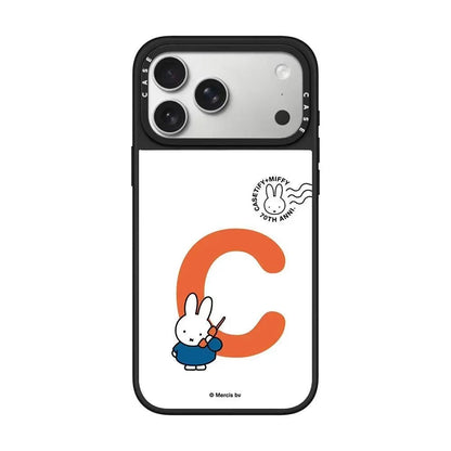 スマホケース  ケースTIFY  ミッフィーの愛らしい姿と A～Z のアルファベットが組み合わさったスマホケース  耐衝撃・防振性能に優れ、高級感あふれるスマホケースで、iPhone12~17 に対応