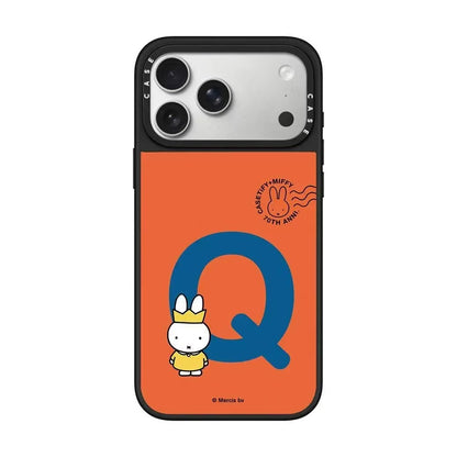 スマホケース  ケースTIFY  ミッフィーの愛らしい姿と A～Z のアルファベットが組み合わさったスマホケース  耐衝撃・防振性能に優れ、高級感あふれるスマホケースで、iPhone12~17 に対応