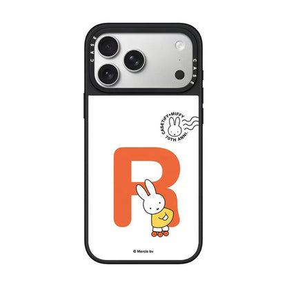 スマホケース  ケースTIFY  ミッフィーの愛らしい姿と A～Z のアルファベットが組み合わさったスマホケース  耐衝撃・防振性能に優れ、高級感あふれるスマホケースで、iPhone12~17 に対応