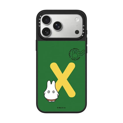 スマホケース  ケースTIFY  ミッフィーの愛らしい姿と A～Z のアルファベットが組み合わさったスマホケース  耐衝撃・防振性能に優れ、高級感あふれるスマホケースで、iPhone12~17 に対応