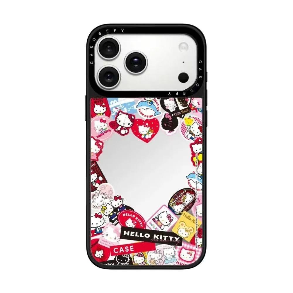 スマホケース  ケースTIFY  キティちゃん 50 周年記念モデルのスマホケース  耐衝撃・防振性能に優れ、高級感あふれるスマホケースで、iPhone12~17 に対応