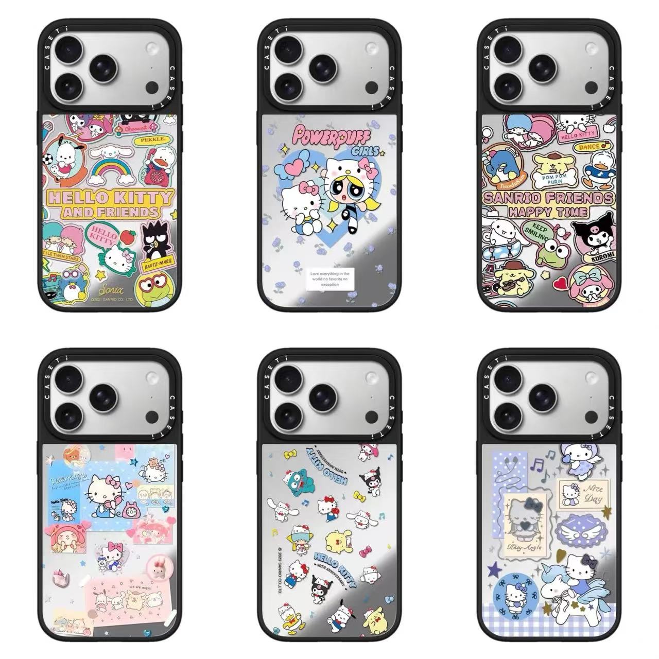 スマホケース  ケースTIFY  三丽鸥人気キャラクターが一堂に会する合集スマホケース   耐衝撃・防振性能に優れ、高級感あふれるスマホケースで、iPhone12~17 に対応