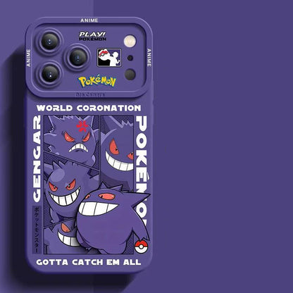 スマホケース  ポケモンの愛らしい姿が詰まった、柔らかいシリコンスマホケース  耐衝撃・防振性能に優れ、高級感あふれるスマホケースで、iPhone12~17 に対応