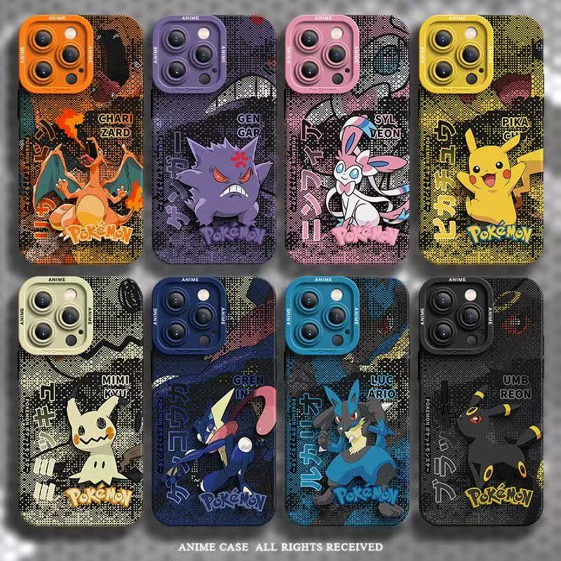 スマホケース  デジタル風デザインが特徴的な、ポケモンシリコンスマホケース  耐衝撃・防振性能に優れ、高級感あふれるスマホケースで、iPhone12~17 に対応