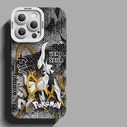 スマホケース  デジタル風デザインが特徴的な、ポケモンシリコンスマホケース  耐衝撃・防振性能に優れ、高級感あふれるスマホケースで、iPhone12~17 に対応