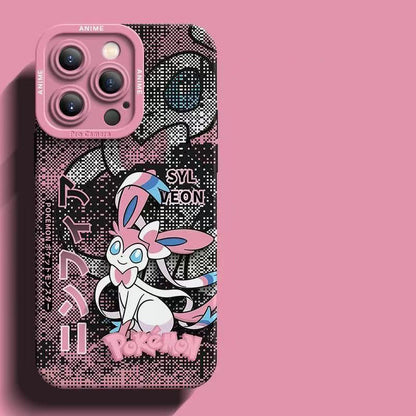 スマホケース  デジタル風デザインが特徴的な、ポケモンシリコンスマホケース  耐衝撃・防振性能に優れ、高級感あふれるスマホケースで、iPhone12~17 に対応