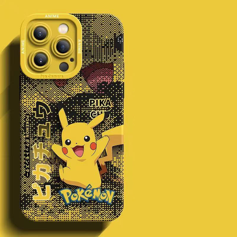 スマホケース  デジタル風デザインが特徴的な、ポケモンシリコンスマホケース  耐衝撃・防振性能に優れ、高級感あふれるスマホケースで、iPhone12~17 に対応