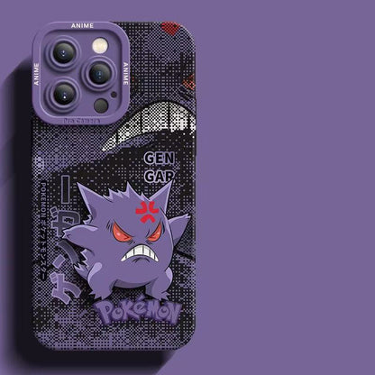 スマホケース  デジタル風デザインが特徴的な、ポケモンシリコンスマホケース  耐衝撃・防振性能に優れ、高級感あふれるスマホケースで、iPhone12~17 に対応