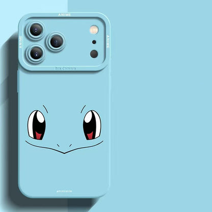 スマホケース  ポケモンの超大きな愛らしい瞳が特徴の、シリコンスマホケース  耐衝撃・防振性能に優れ、高級感あふれるスマホケースで、iPhone12~17 に対応