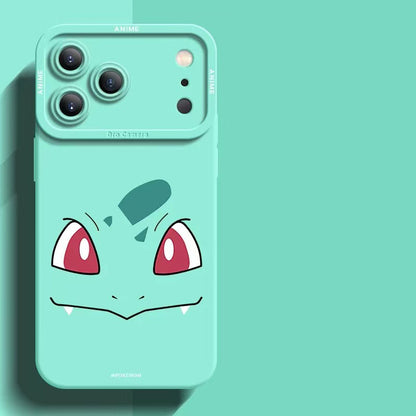 スマホケース  ポケモンの超大きな愛らしい瞳が特徴の、シリコンスマホケース  耐衝撃・防振性能に優れ、高級感あふれるスマホケースで、iPhone12~17 に対応