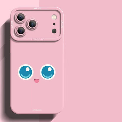 スマホケース  ポケモンの超大きな愛らしい瞳が特徴の、シリコンスマホケース  耐衝撃・防振性能に優れ、高級感あふれるスマホケースで、iPhone12~17 に対応