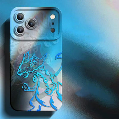 スマホケース  光と影が交錯する幻想的な、ポケモンシリコンスマホケース  耐衝撃・防振性能に優れ、高級感あふれるスマホケースで、iPhone12~17 に対応