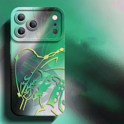 スマホケース  光と影が交錯する幻想的な、ポケモンシリコンスマホケース  耐衝撃・防振性能に優れ、高級感あふれるスマホケースで、iPhone12~17 に対応