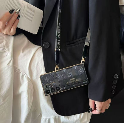 スマホケース  高級感ストラップ付き＋カードポケット付きスマホケース ダブルVL  Galaxy 専用 耐衝撃・防振性能に優れ、高級感あふれるスマホケースで、 Galaxy に対応