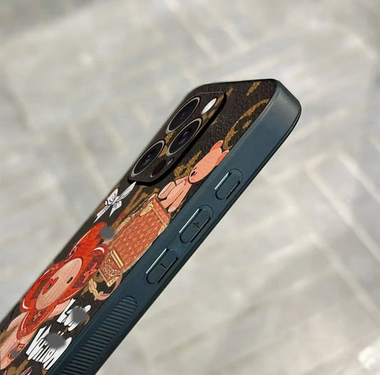 スマホケース  高級感レザー製スマホケース  ダブルV  耐衝撃・防振性能に優れ、高級感あふれるスマホケースで、iPhone116e  iPhone12~16 に対応