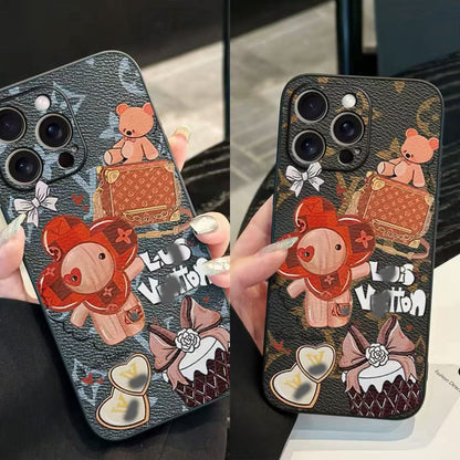 スマホケース  高級感レザー製スマホケース  ダブルV  耐衝撃・防振性能に優れ、高級感あふれるスマホケースで、iPhone116e  iPhone12~16 に対応