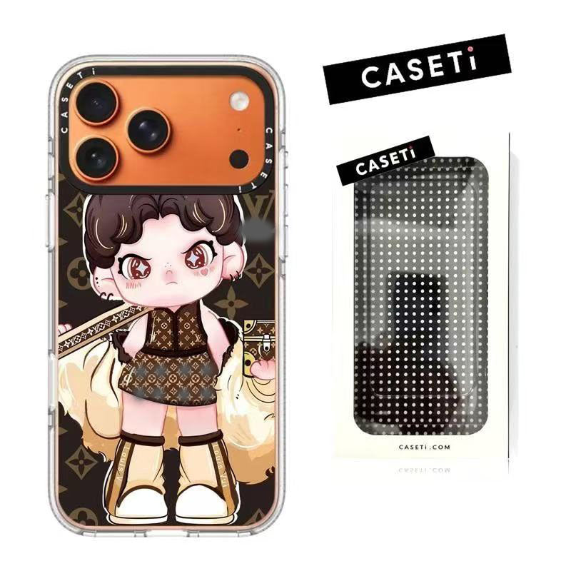 スマホケース  高級感popo マート アクリル製スマホケース ダブルV   耐衝撃・防振性能に優れ、高級感あふれるスマホケースで、 iPhone14~17 に対応