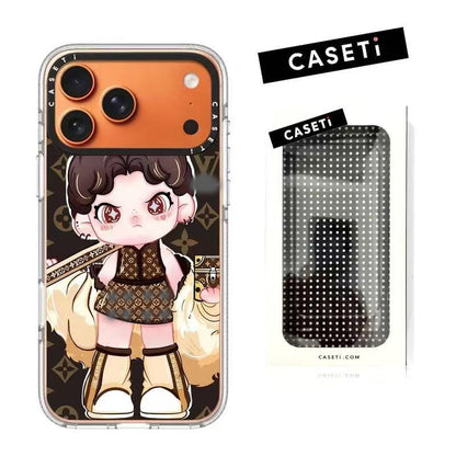 スマホケース  高級感popo マート アクリル製スマホケース ダブルV   耐衝撃・防振性能に優れ、高級感あふれるスマホケースで、 iPhone14~17 に対応