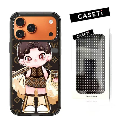 スマホケース  高級感popo マート アクリル製スマホケース ダブルV   耐衝撃・防振性能に優れ、高級感あふれるスマホケースで、 iPhone14~17 に対応