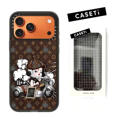 スマホケース  高級感popo マート アクリル製スマホケース ダブルV   耐衝撃・防振性能に優れ、高級感あふれるスマホケースで、 iPhone14~17 に対応