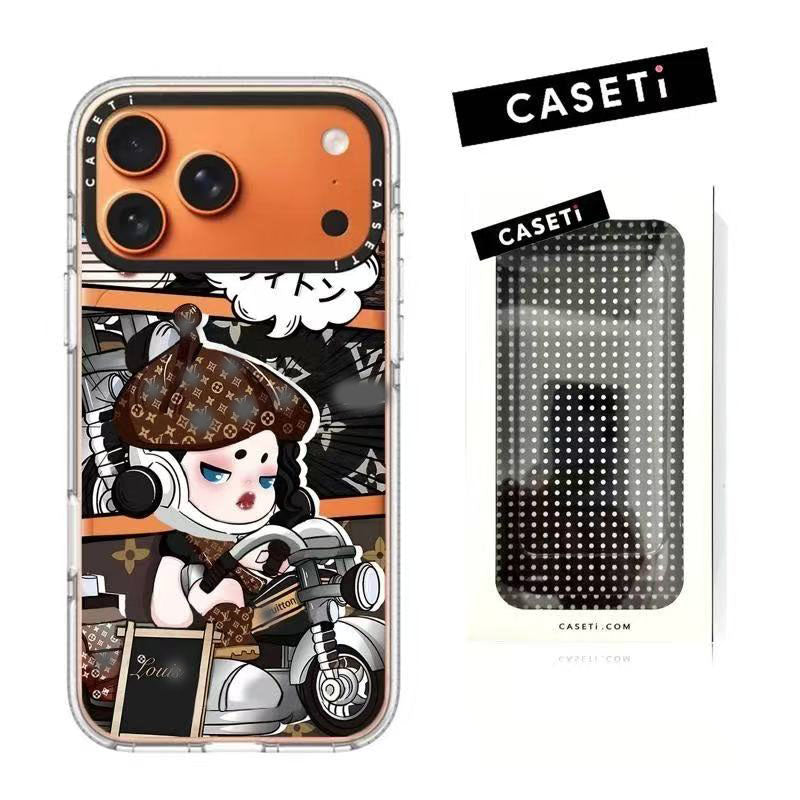 スマホケース  高級感popo マート アクリル製スマホケース ダブルV   耐衝撃・防振性能に優れ、高級感あふれるスマホケースで、 iPhone14~17 に対応