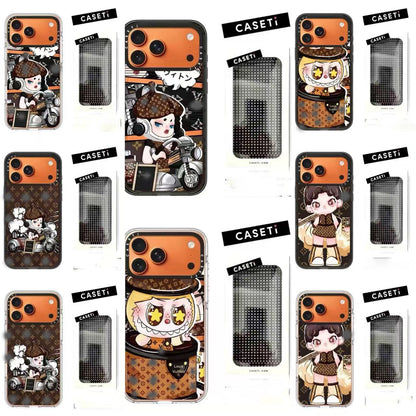 スマホケース  高級感popo マート アクリル製スマホケース ダブルV   耐衝撃・防振性能に優れ、高級感あふれるスマホケースで、 iPhone14~17 に対応