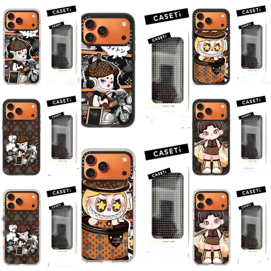 スマホケース  高級感popo マート アクリル製スマホケース ダブルV   耐衝撃・防振性能に優れ、高級感あふれるスマホケースで、 iPhone14~17 に対応