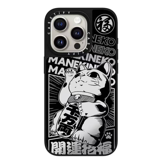 スマホケース  ケースTIFY  開運招福！招き猫柄スマホケース！  耐衝撃・防振性能に優れ、高級感あふれるスマホケースで、iPhone12~16 に対応