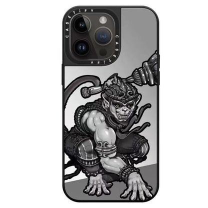 スマホケース  ケースTIFY 鏡面仕上げの白黒波模様スマホケース！ 耐衝撃・防振性能に優れ、高級感あふれるスマホケースで、iPhone12~16 に対応