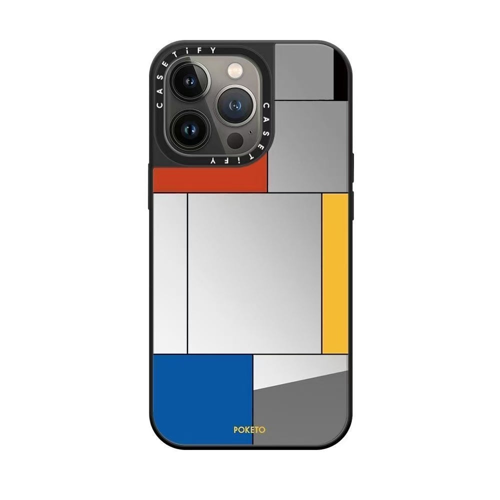 スマホケース  ケースTIFY  不規則な四角形の拼接柄スマホケース！  耐衝撃・防振性能に優れ、高級感あふれるスマホケースで、iPhone12~17 に対応