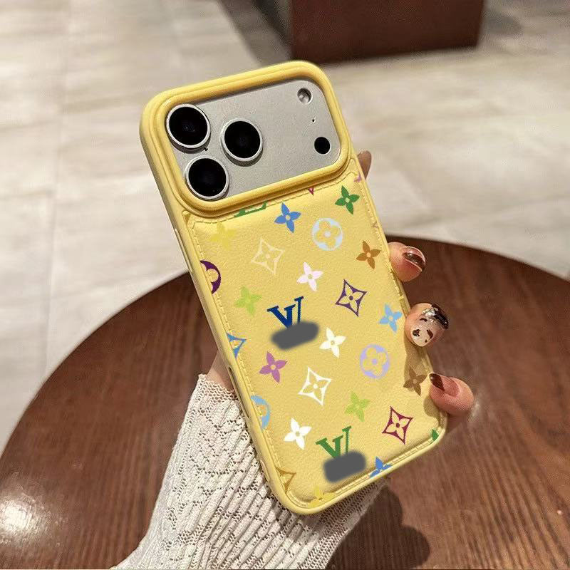 スマホケース  高級感擬似レザー柄スマホケース  ダブルV  耐衝撃・防振性能に優れ、高級感あふれるスマホケースで、iPhone12~17 に対応