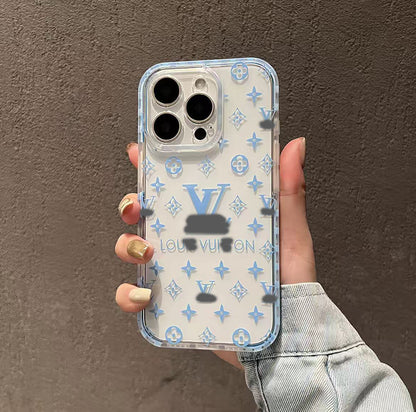 スマホケース  高級透明感 ダブルV  耐衝撃・防振性能に優れ、高級感あふれるスマホケースで、iPhone13~17 に対応