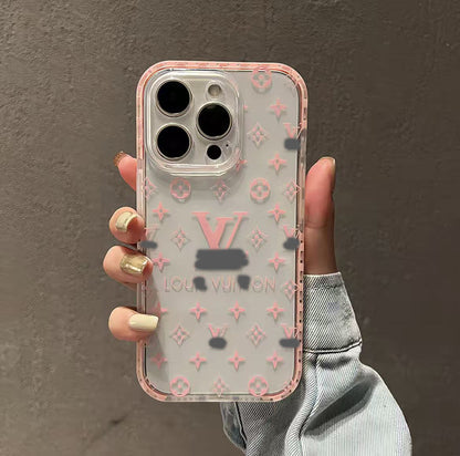 スマホケース  高級透明感 ダブルV  耐衝撃・防振性能に優れ、高級感あふれるスマホケースで、iPhone13~17 に対応