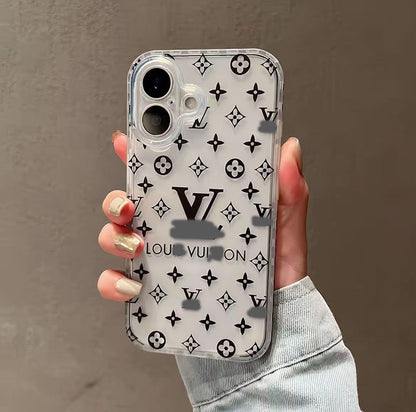 スマホケース  高級透明感 ダブルV  耐衝撃・防振性能に優れ、高級感あふれるスマホケースで、iPhone13~17 に対応