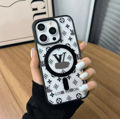 スマホケース  高級感マグネット式  ダブルV  耐衝撃・防振性能に優れ、高級感あふれるスマホケースで、iPhone11~16 に対応