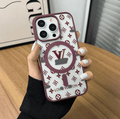 スマホケース  高級感マグネット式  ダブルV  耐衝撃・防振性能に優れ、高級感あふれるスマホケースで、iPhone11~16 に対応