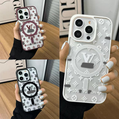 スマホケース  高級感マグネット式  ダブルV  耐衝撃・防振性能に優れ、高級感あふれるスマホケースで、iPhone11~16 に対応