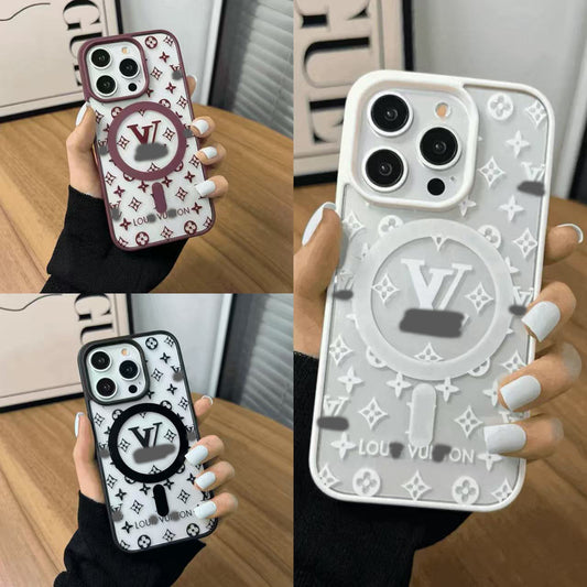 スマホケース  高級感マグネット式  ダブルV  耐衝撃・防振性能に優れ、高級感あふれるスマホケースで、iPhone11~16 に対応