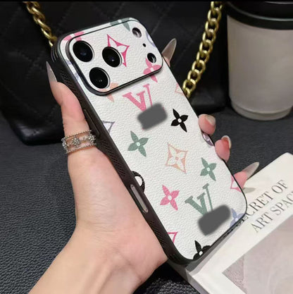 スマホケース  高級感さくらんぼ ダブルV  耐衝撃・防振性能に優れ、高級感あふれるスマホケースで、iPhone13~17 に対応