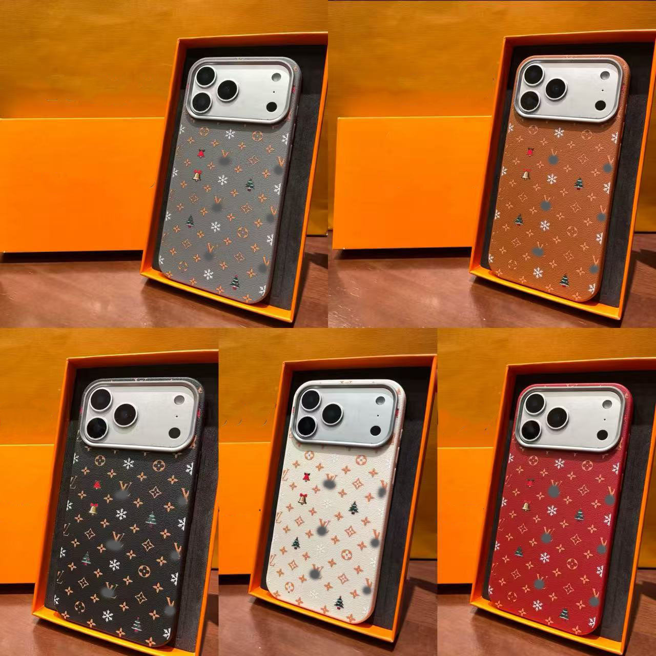 スマホケース  高級感ミニマルクリスマススマホケース  ダブルV  耐衝撃・防振性能に優れ、高級感あふれるスマホケースで、iPhone12~17 に対応