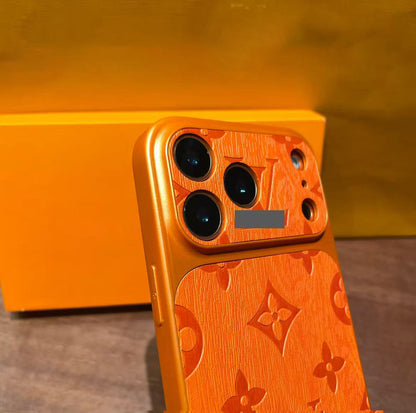 スマホケース  高級感レトロ木目柄スマホケース  ダブルV  耐衝撃・防振性能に優れ、高級感あふれるスマホケースで、iPhone13~17 に対応