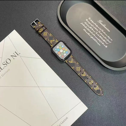 アップルウォッチストラップ  Apple Watch  ダブルV バンド　レザー リザード柄  iWatch ストラップ 38mm～49mm 対応